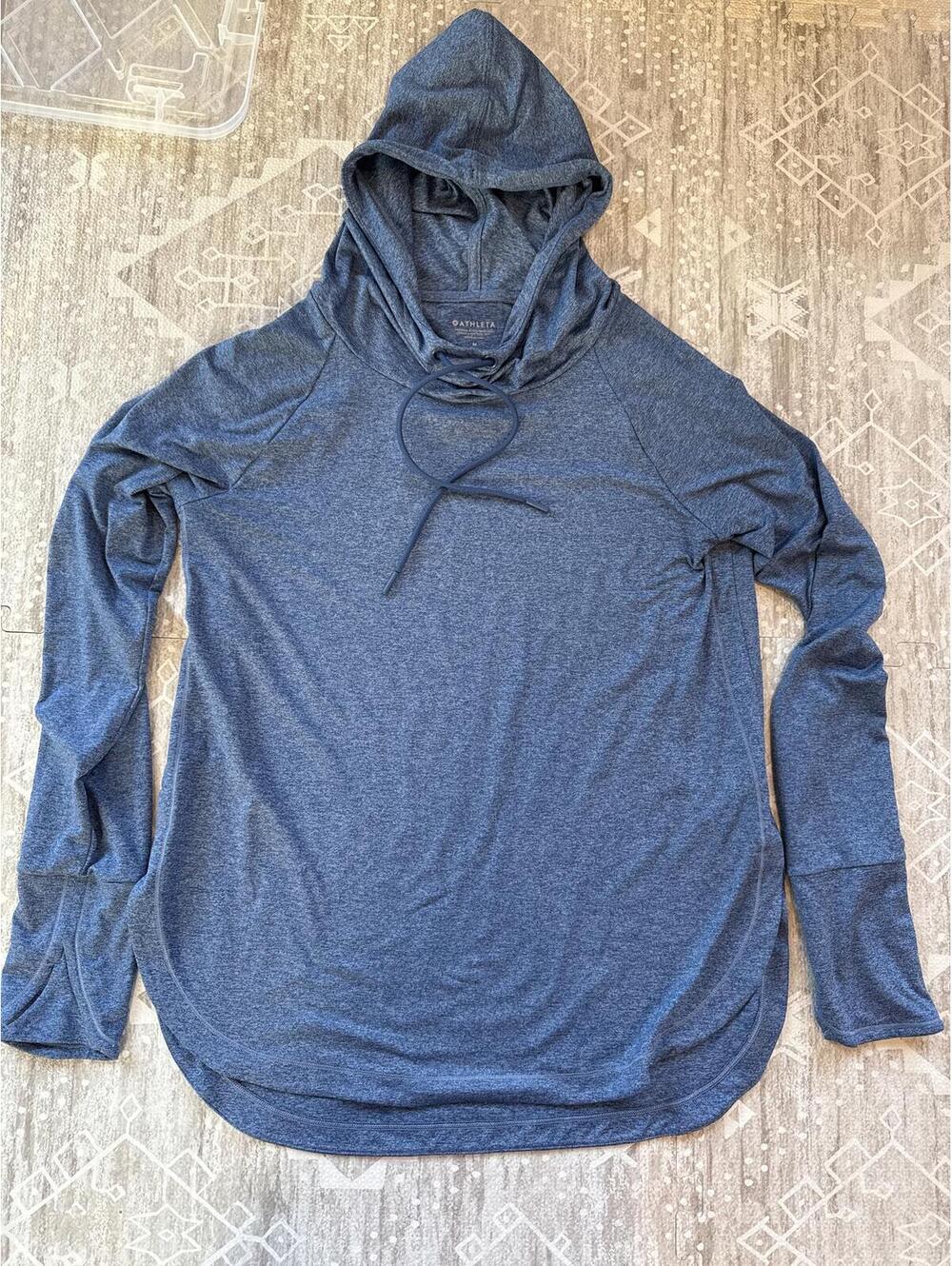 Athleta Uptempo Hoodie Sweatshirt Medium Blue